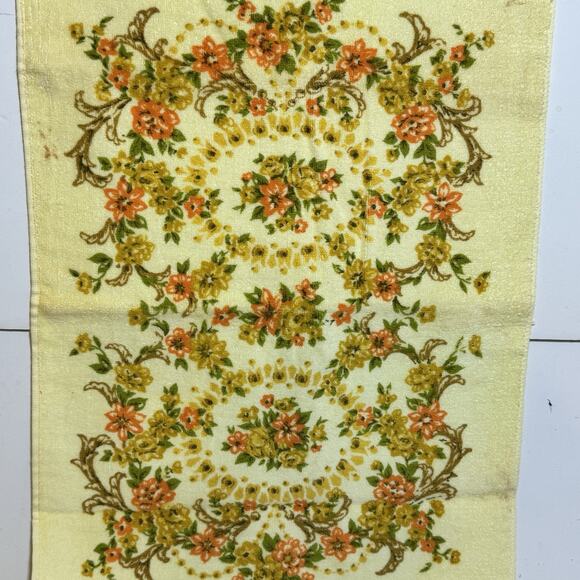 Vintage Tastemaker Floral Hand Bath Towels Washcloths Made In The USA MCM - Picture 3 of 3